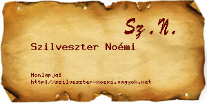Szilveszter Noémi névjegykártya