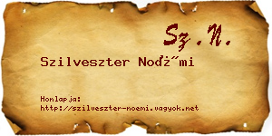 Szilveszter Noémi névjegykártya